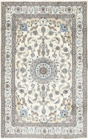 Nain 러그 188X298 정품
 오리엔탈 수제 베이지/라이트 그레이 (울/실크, 페르시아/이란)