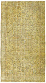 Obojeni Vintage Sag 155X281 Autentični
 Moderni Ručno Uzlan Maslinasto Zelena/Svjetlozelena (Vuna, Turska)