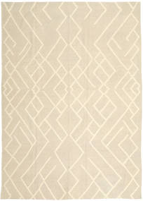 Kilim Modern Rug 205X284 Authentic
 Modern Handwoven Beige (Wool, India)