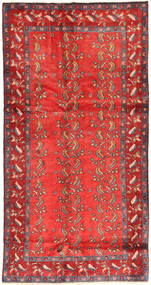 Hamadan Alfombra 132X257 Oriental Hecha A Mano Óxido/Roja/Naranja (Lana, Persia/Irán)