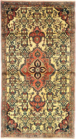 Hamadan Tappeto 105X205 Orientale Fatto A Mano Marrone/Giallo (Lana, Persia/Iran)