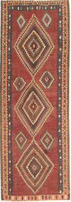 Kilim Fars Tapete 133X378 Oriental Tecidos À Mão Tapete Passadeira Castanho Claro/Castanho (Lã, Pérsia/Irão)