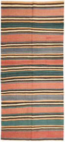 Kilim Fars Tapete 160X353 Oriental Tecidos À Mão Tapete Passadeira Cinza Escuro/Laranja (Lã, Pérsia/Irão)