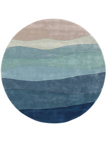 Feeling Handtufted - Blue Rug Ø 200 Modern Round Light Blue/Blue (Wool, India)