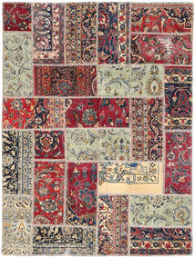 Patchwork Alfombra 150X198 Moderna Hecha A Mano Gris Oscuro/Gris Claro (Lana, Persia/Irán)