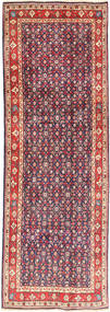 Hamadan Rug 112X322 Authentic
 Oriental Handknotted Hallway Runner
 Dark Purple/Purple (Wool, Persia/Iran)