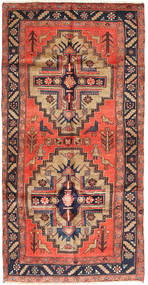 Hamadan Alfombra 127X253 Oriental Hecha A Mano Púrpura Oscuro/Rojo Oscuro (Lana, Persia/Irán)