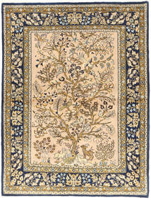 Qum Kork/실크 러그 110X150 정품
 오리엔탈 수제 라이트 브라운/다크 그레이 (울, 페르시아/이란)