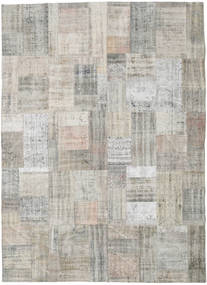 パッチワーク 絨毯 255X350 モダン 手織り 薄い灰色 大きな (ウール, トルコ)