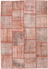 Patchwork Χαλι 156X230 Σύγχρονα Χειροποιητο Ανοιχτό Ροζ/Καφέ (Μαλλί, Τουρκικά)