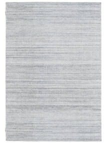Bambu Seda Loom - Cinzento Tapete 140X200 Moderno Cinzento Claro/Branco/Creme ( Índia)