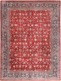 Isfahan Silkkiloimi Matto 312X407 Itämainen Käsinsolmittu Ruoste/Tummanpunainen Isot (Villa/Silkki, Persia/Iran)