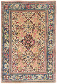 Isfahan Jedwabna Osnowa Dywan 144X215 Orientalny Tkany Ręcznie Jasnobrązowy/Ciemnoszary (Wełna/Jedwab, Persja/Iran)