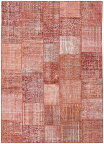 Patchwork Tapis 251X352 Moderne Fait Main Rouge Foncé/Rose Clair Grand (Laine, Turquie)