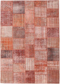 Patchwork Tapete 251X353 Moderno Feito A Mão Luz Rosa/Castanho Grande (Lã, Turquia)