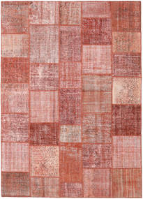 Patchwork Tapis 246X348 Moderne Fait Main Rouge Foncé/Rose Clair (Laine, Turquie)