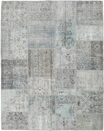 Patchwork Matto 200X252 Moderni Käsinsolmittu Vaaleanharmaa (Villa, Turkki)