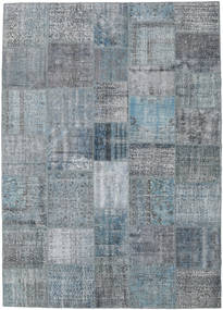 Patchwork Sag 250X352 Autentični
 Moderni Ručno Uzlan Svjetloplava/Svjetlosiva/Tamnosiva Veliki (Vuna, Turska)