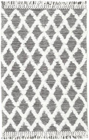 Inez - Marron Foncé/Blanc Tapis 140X200 Moderne Tissé À La Main Beige/Gris Foncé (Laine, Inde)