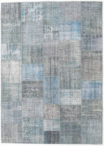 Patchwork Koberec 250X352 Moderní Ručně Tkaný Světle Šedá/Modrá/Světle Modrý Velký (Vlna, Turecko)