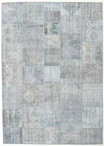 Patchwork Tapete 247X350 Moderno Feito A Mão Cinzento Claro (Lã, Turquia)