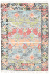 Azteca - Coral Multi Tapete 140X200 Moderno Tecidos À Mão Cinzento Claro/Luz Rosa (Lã, Índia)