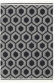 Opti - Noir/Blanc Tapis 170X240 Moderne Tissé À La Main Noir/Gris Clair (Laine, Inde)