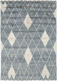 Hatsya - Szary Dywan 170X240 Nowoczesny Tkany Ręcznie Jasnoszary/Niebieski (Wełna, Indie)