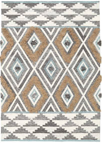 Yllen - Teal Matta 140X200 Äkta Modern Handvävd Ljusgrå/Beige (Ull, Indien)
