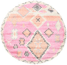 Odda - Pink Rug Ø 200 Authentic
 Modern Handknotted Round Light Pink/Beige (Wool, India)