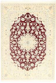 Nain 9La 러그 145X204 정품
 오리엔탈 수제 베이지/라이트 핑크 (울/실크, 페르시아/이란)