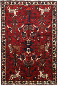 Shiraz Rug 171X251 Authentic
 Oriental Handknotted Black/Dark Red/Rust Red (Wool, Persia/Iran)