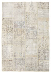 Patchwork Covor 158X231 Modern Lucrat Manual Bej Închis/Gri Deschis (Lână, Turcia)