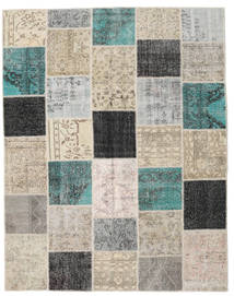 Patchwork 러그 198X252 정품
 모던 수제 라이트 그레이/베이지 (울, 터키)