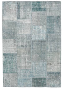 Patchwork Tapete 158X233 Moderno Feito A Mão Cinzento Claro/Cinza Escuro (Lã, Turquia)