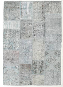 パッチワーク 絨毯 140X202 モダン 手織り 薄い灰色/ターコイズブルー (ウール, トルコ)
