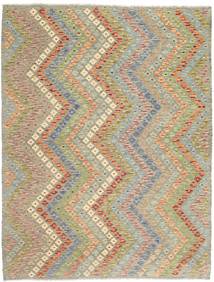 Kilim Afegão Old Style Tapete 183X236 Oriental Tecidos À Mão Castanho Claro/Cinzento Claro (Lã, Afeganistão)