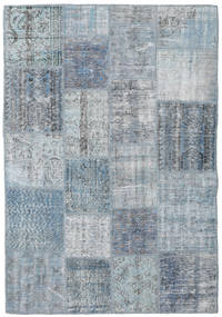 Patchwork 러그 139X202 정품
 모던 수제 라이트 그레이/라이트 블루 (울, 터키)