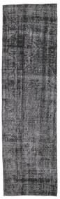 Colored Vintage Teppe 80X285 Ekte Moderne Håndknyttet Teppeløpere Mørk Grå/Lys Grå (Ull, Tyrkia)