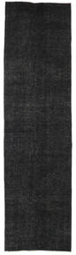 Colored Vintage Teppich
 86X317 Echter Moderner Handgeknüpfter Läufer Schwartz (Wolle, Türkei)