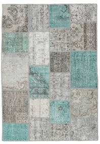 Patchwork Rug 140X202 Authentic
 Modern Handknotted Light Grey (Wool, Turkey)