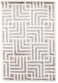 Maze Matta 170X240 Äkta Modern Handknuten Ljusgrå/Beige ( Indien)