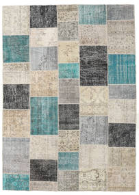 Patchwork 러그 252X354 정품
 모던 수제 라이트 그레이/다크 그레이 대형 (울, 터키)