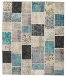 Patchwork Matto 251X300 Moderni Käsinsolmittu Vaaleanharmaa/Tummanharmaa Isot (Villa, Turkki)