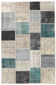 Patchwork Teppich
 200X302 Echter Moderner Handgeknüpfter Hellgrau/Schwartz (Wolle, Türkei)
