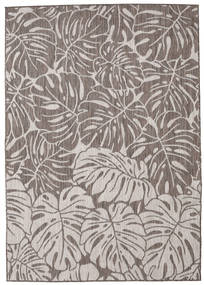 Monstera - Castanho/Cinzento Claro Tapete 140X200 Moderno Cinza Escuro/Cinzento Claro ( Turquia)