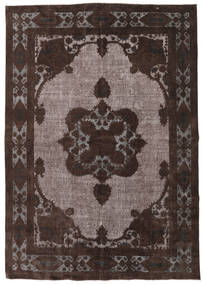 Colored Vintage Relief Tapete 212X302 Moderno Feito A Mão Vermelho Escuro/Cinza Escuro (Lã, Turquia)