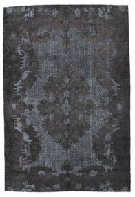 Colored Vintage Relief Teppe 205X310 Ekte Moderne Håndknyttet Mørk Grå/Svart (Ull, Tyrkia)