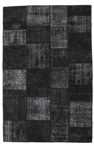 Patchwork Teppich
 198X302 Echter Moderner Handgeknüpfter Schwartz/Dunkelgrau (Wolle, Türkei)