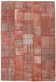 Patchwork Tappeto 206X302 Moderno Fatto A Mano Rosso Scuro/Rosa Chiaro (Lana, Turchia)